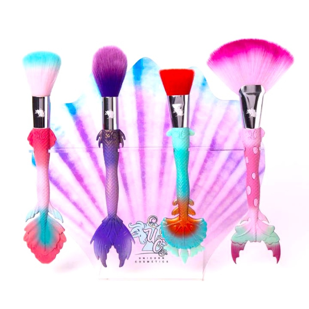 Mermaid🧜‍♀️ brushes 4 face set unicorn cosmetics